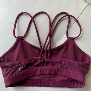 LULULEMON maroon crosses sports bra